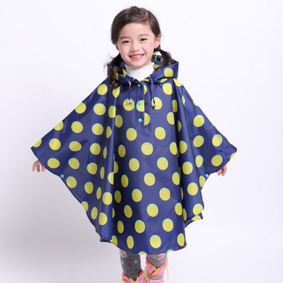 Detská štýlová pršiplášťová bunda s pončom, nepremokavá bunda pre dievčatá a chlapcov, pláštenka s kapucňou, potlačená tenká pršiplášťová bunda