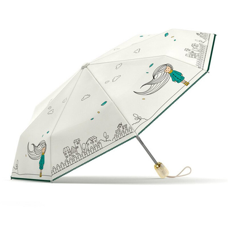 Луксозни марки Висококачествени автоматични чадъри за дъжд Жени Мъже Сгъваеми UV Слънчеви прозрачни сенници Чадъри