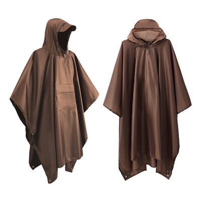 3 în 1, în aer liber, militar, impermeabil, haină de ploaie, femei, bărbați, cu glugă, îmbrăcăminte de ploaie, costum pentru camping, ciclism, poncho de ploaie, covoraș de picnic