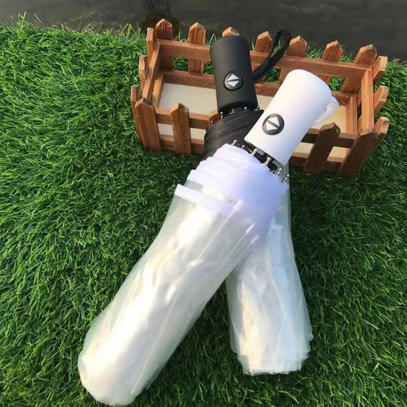 Priehľadný automatický dáždnik proti dažďu, vetruodolný, automaticky skladací čierny dáždnik pre mužov a ženy, outdoorové cestovanie, biznis, skladací slnečník do auta