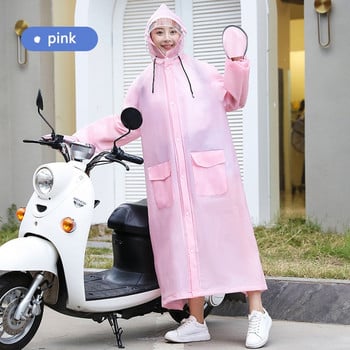 Aldult Long Raincoat Fashion Αδιάβροχο παλτό βροχής Ανδρικό Γυναικείο κουκούλα Poncho Thicken EVA Υπαίθριο μπουφάν βροχής για ποδηλασία