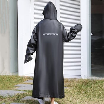 Aldult Long Raincoat Fashion Αδιάβροχο παλτό βροχής Ανδρικό Γυναικείο κουκούλα Poncho Thicken EVA Υπαίθριο μπουφάν βροχής για ποδηλασία