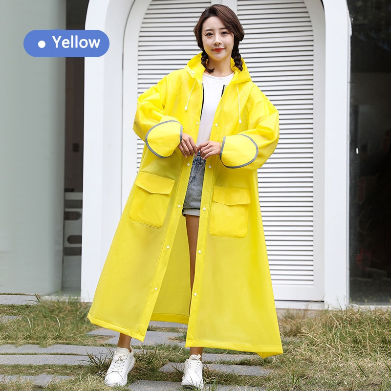Dlhý pršiplášť pre dospelých, módny nepremokavý pršiplášť pre mužov a ženy, pončo s kapucňou, zahusťovacia EVA vonkajšia pršiplášťová bunda na cyklistiku a turistiku