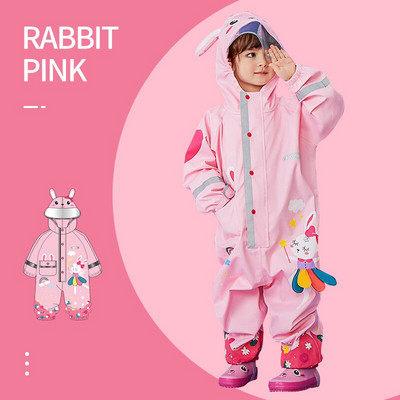 Módny kreslený 3D dinosaurus nepremokavý detský chlapčenský overal pršiplášť s kapucňou pre dievčatá jednodielny kreslený detský pršiplášť s kapucňou