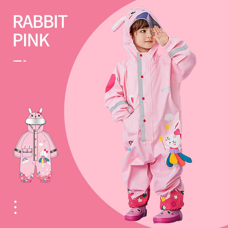 Módny kreslený 3D dinosaurus nepremokavý detský chlapčenský overal pršiplášť s kapucňou pre dievčatá jednodielny kreslený detský pršiplášť s kapucňou