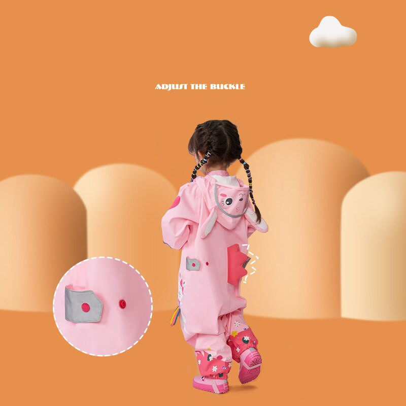 Módny kreslený 3D dinosaurus nepremokavý detský chlapčenský overal pršiplášť s kapucňou pre dievčatá jednodielny kreslený detský pršiplášť s kapucňou