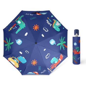 Παιδική αυτόματη ομπρέλα Rain Kids Lovely Unicorn πτυσσόμενες ομπρέλες αντιανεμική μαύρη επίστρωση Anti UV Parasol Ομπρέλα για αγόρι
