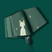 Dámsky automatický dáždnik Reative Cat Claw Automatický skladací cestovný dáždnik čierny povlak s opaľovacím krémom Dievčenský detský dáždnik Paraguas