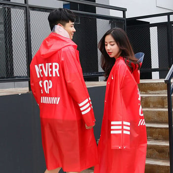 Lovers Μαύρο Αδιάβροχο Μόδα Ζευγάρι Rainwear EVA Ανδρικά Αδιάβροχα Διαφανές Γυναικείο Αδιάβροχο Παλτό για Ενήλικες Rain Poncho Dropshipping