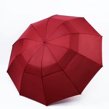 Μεγάλη πτυσσόμενη γυναικεία ομπρέλα Rain Men Διπλής στρώσης Μεγάλη ομπρέλα ταξιδιού Αδιάβροχη ανδρική ομπρέλα για 3-4 άτομα Διάμετρος 125cm