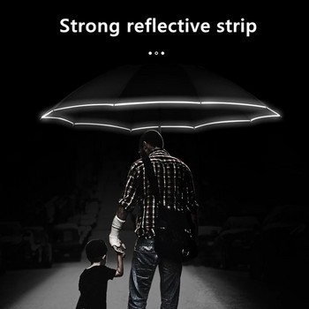 Κατάλληλο για Xiaomi Automatic Umbrella Anti-UV Umbrella with Reflective Strip LED Light Umbrella Academy Tri-fold Umbrella