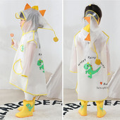 Roztomilý dinosauří polyesterový detský pršiplášť Vonkajší nepremokavý pršiplášť Detský nepriepustný pončo Chlapec Dievča Pršiplášť Darček