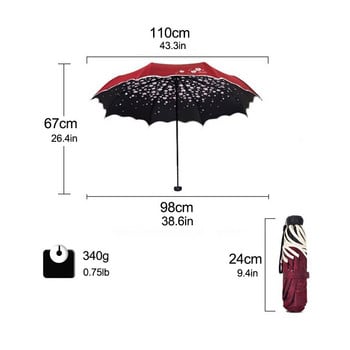 Ποιοτική πτυσσόμενη ομπρέλα για γυναίκες Μάρκα ταξιδιού Anti-UV αντιανεμικό λουλούδι βροχής Μοντέρνες γυναικείες ομπρέλες ομπρέλας τσέπης για κορίτσι