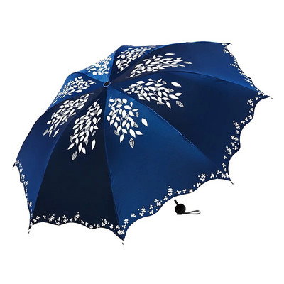 Umbrelă pliabilă de calitate pentru femei, marca de călătorie, anti-UV, rezistentă la vânt, flori de ploaie, umbrele de buzunar pentru femei, soare, fete