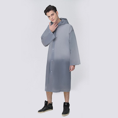 Opakovane použiteľný nepriepustný pršiplášť pre ženy a mužov, outdoorové pršiplášte, matné zahustené pre dospelých, priehľadná prenosná EVA pršiplášť s kapucňou