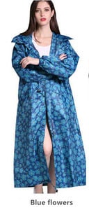 Dámsky nepremokavý sveter s dlhým cestovaním, prenosný pršiplášť, pončá, priedušný pršiplášť Chubasquero Mujer