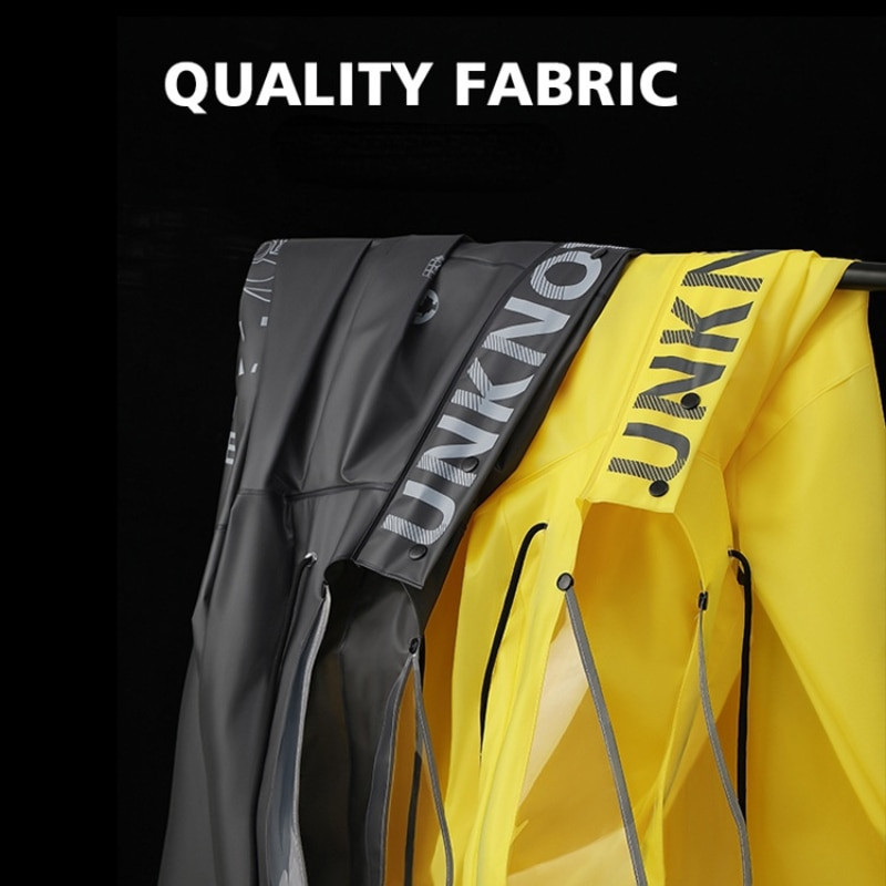 Pánsky pršiplášť EVA Thickened, módny dlhý nepremokavý pršiplášť s kapucňou, čierny, univerzálny motocyklový pršiplášť pre mužov a ženy