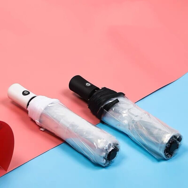 Umbrelă automată transparentă, rezistentă la vânt, pliabilă automată, unisex, pentru călătorii în aer liber, pentru afaceri, umbrelă de soare portabilă simplă pentru mașină