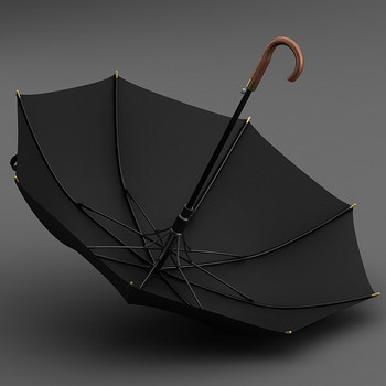 OLYCAT Νέα Ξύλινη μακριά ομπρέλα ανδρική επιχείρηση Vintage Μεγάλες ομπρέλες γκολφ Ανθεκτικές στον αέρα Απλή εξωτερική ομπρέλα ταξιδιού Γυναικεία βροχή