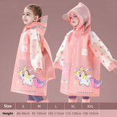 Pelernă de ploaie pentru copii Poncho de ploaie, cu desene animate, unicorn, dinozaur, copii, elevi, costum de ploaie, pentru băieți și fete, îmbrăcăminte de ploaie pentru călătorie