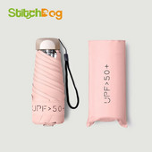 Itin lengvi 50% nuolaida saulėtiems skėčiams sulankstomi skėčiai mini kišeniniai skėčiai kūrybingi vinilo apsauga nuo saulės skėčio kišenė nuo saulės