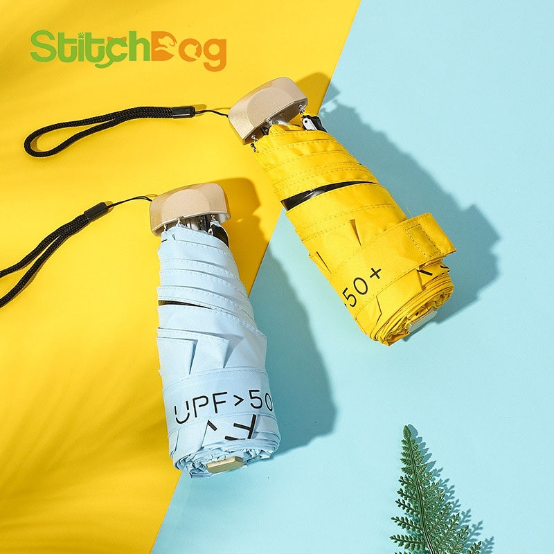 Itin lengvi 50% nuolaida saulėtiems skėčiams sulankstomi skėčiai mini kišeniniai skėčiai kūrybingi vinilo apsauga nuo saulės skėčio kišenė nuo saulės