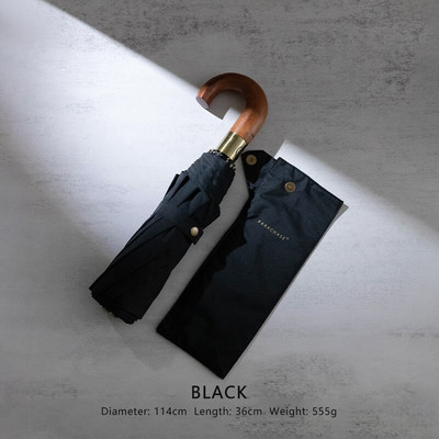 Нов голям дървен автоматичен чадър Бизнес мъжки марка Голям голф сгъваем чадър за дъжд Дамски авто винтидж чадър Ветроустойчив 10 ребра