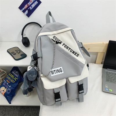 Muški tekstilni ruksak s privjeskom za ključeve