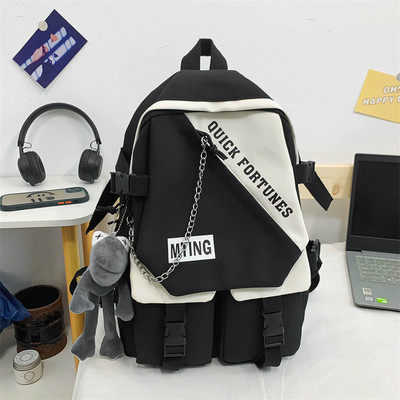 Muški tekstilni ruksak s privjeskom za ključeve