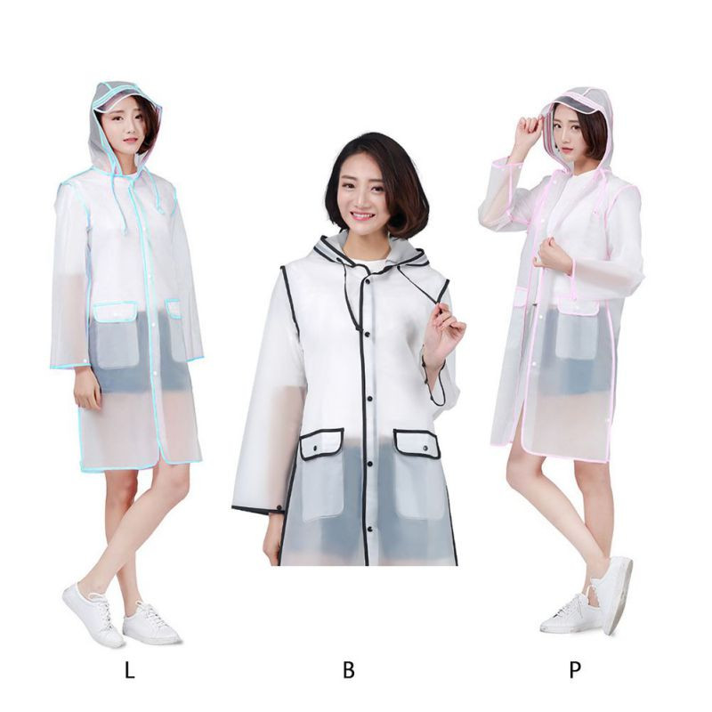Pelernă de ploaie pentru femei, acoperită în aer liber, haină de ploaie transparente, pentru călătorii pentru fete, îmbrăcăminte de ploaie impermeabilă pentru adulți, cu buzunar, Dropship