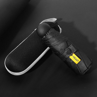 Mini umbrelă cu cinci ori Capsule de fructe Umbrelă de soare pentru femei Protecție solară Protecție UV Umbrelă de soare pliabilă