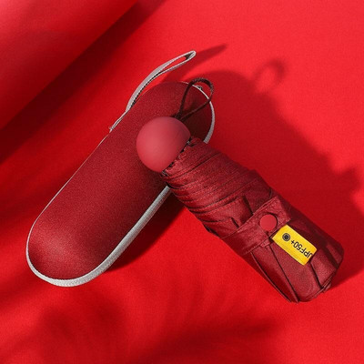 Mini umbrelă cu cinci ori Capsule de fructe Umbrelă de soare pentru femei Protecție solară Protecție UV Umbrelă de soare pliabilă
