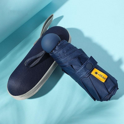 Mini umbrelă cu cinci ori Capsule de fructe Umbrelă de soare pentru femei Protecție solară Protecție UV Umbrelă de soare pliabilă