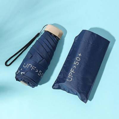 Mini umbrelă cu cinci ori Capsule de fructe Umbrelă de soare pentru femei Protecție solară Protecție UV Umbrelă de soare pliabilă