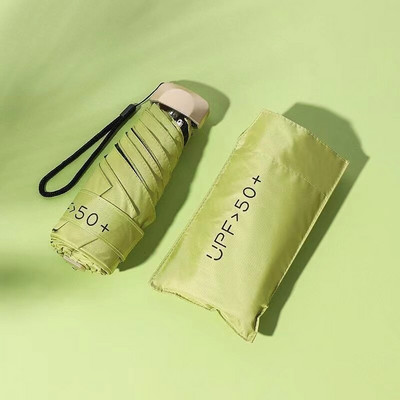 Mini umbrelă cu cinci ori Capsule de fructe Umbrelă de soare pentru femei Protecție solară Protecție UV Umbrelă de soare pliabilă