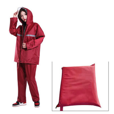 Esőkabát öltöny áthatolhatatlan vízálló fényvisszaverő csík férfi női esővédő kapucnis motorkerékpár poncsó esőruházat túrázás horgászat