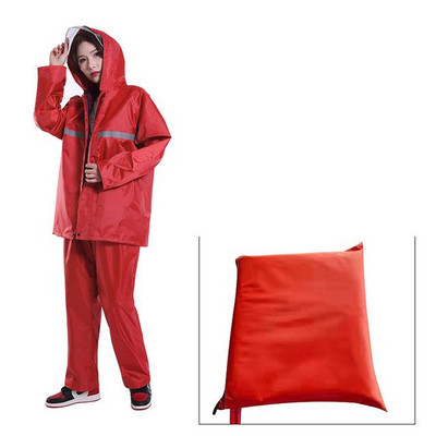 Esőkabát öltöny áthatolhatatlan vízálló fényvisszaverő csík férfi női esővédő kapucnis motorkerékpár poncsó esőruházat túrázás horgászat