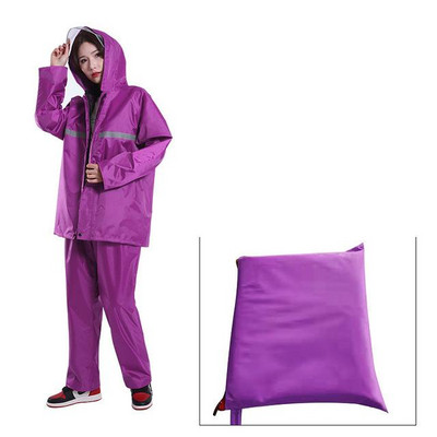 Esőkabát öltöny áthatolhatatlan vízálló fényvisszaverő csík férfi női esővédő kapucnis motorkerékpár poncsó esőruházat túrázás horgászat