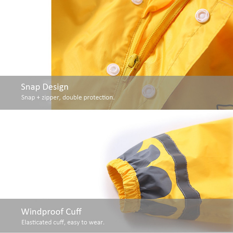 Detský pršiplášť s kapucňou, reflexný pršiplášť s vysokou viditeľnosťou, priedušný pršiplášť pre deti, chlapcov a dievčatá, študentov, 0,9-1,35 mesiaca