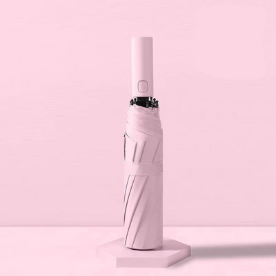 Ветроустойчив, напълно автоматичен три сгъваем чадър Ten Bone Auto Large Windproof Business Umbrella Rain Black Coating Parasol