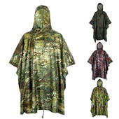 Poncho purtabil impermeabil Husă de camuflaj pentru haine de vânătoare de camping Adăpost poncho multifuncțional Pelernă de ploaie militară de urgență