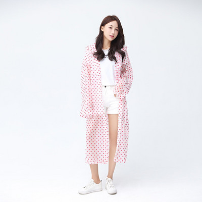 Dámsky nový štýlový priehľadný pršiplášť, zahustený vonkajší pončo pre dospelých, nepremokavý, roztomilý kreslený potlač, priehľadná pršiplášťová bunda