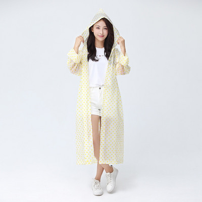 Dámsky nový štýlový priehľadný pršiplášť, zahustený vonkajší pončo pre dospelých, nepremokavý, roztomilý kreslený potlač, priehľadná pršiplášťová bunda