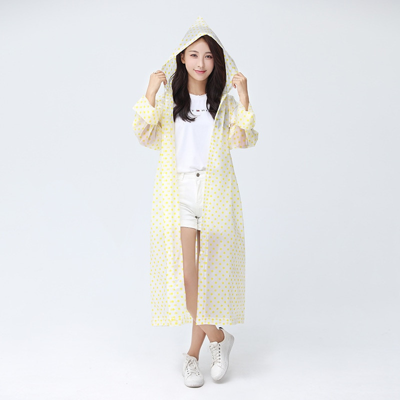 Dámsky nový štýlový priehľadný pršiplášť, zahustený vonkajší pončo pre dospelých, nepremokavý, roztomilý kreslený potlač, priehľadná pršiplášťová bunda