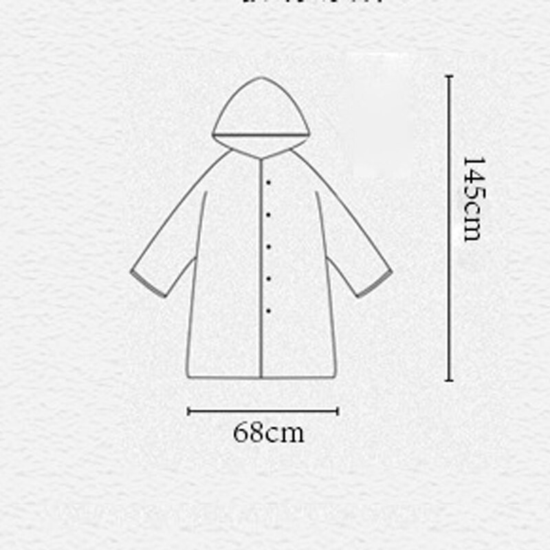 Dámsky nový štýlový priehľadný pršiplášť, zahustený vonkajší pončo pre dospelých, nepremokavý, roztomilý kreslený potlač, priehľadná pršiplášťová bunda