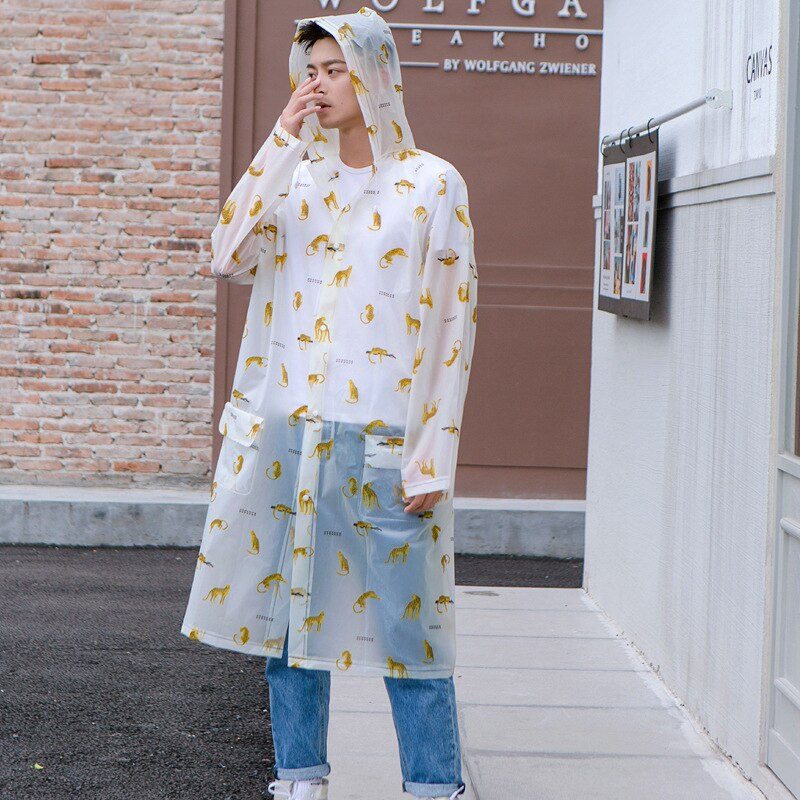 Univerzálny nepremokavý pršiplášť pre ženy a mužov na turistiku, turistiku a outdoor, dlhý dažďový vetrovka, módny priehľadný pršiplášť pre dospelých