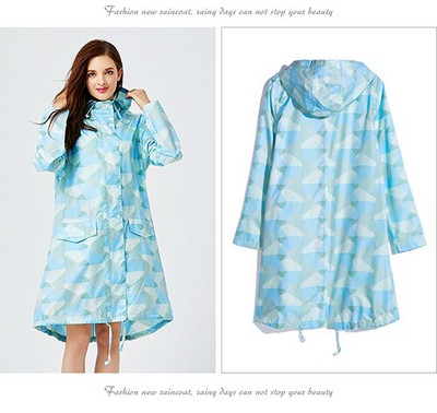 Dámsky štýlový jednofarebný žltý pršiplášť s pončom a nepremokavou kapucňou a vreckami