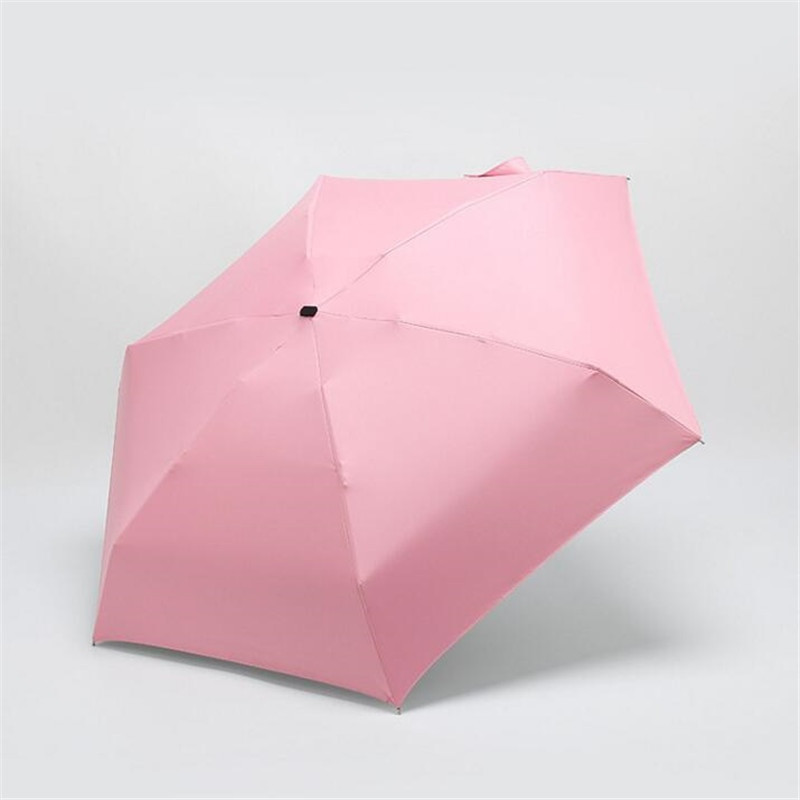Moteriškas mažas kišeninis skėtis, nešiojamas plokšti lietaus skėčiai 5 sulankstomi saulės lietaus lengvi unisex skėtis mergaičių keliaujantys lietaus drabužiai