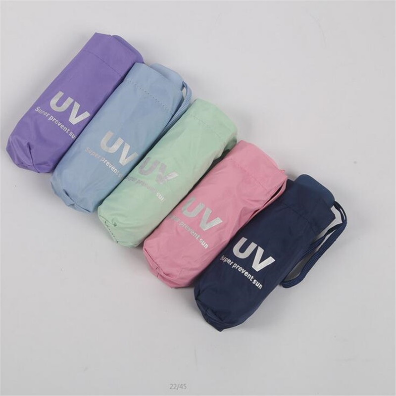 Moteriškas mažas kišeninis skėtis, nešiojamas plokšti lietaus skėčiai 5 sulankstomi saulės lietaus lengvi unisex skėtis mergaičių keliaujantys lietaus drabužiai