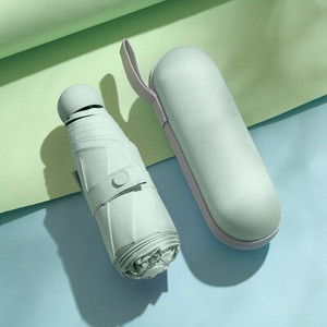 Suncobran, krema za sunčanje protiv ultraljubičastog zračenja, sunce i kiša, dvostruka namjena, ženska peterostruka sklopiva kapsula, mali prijenosni suncobran